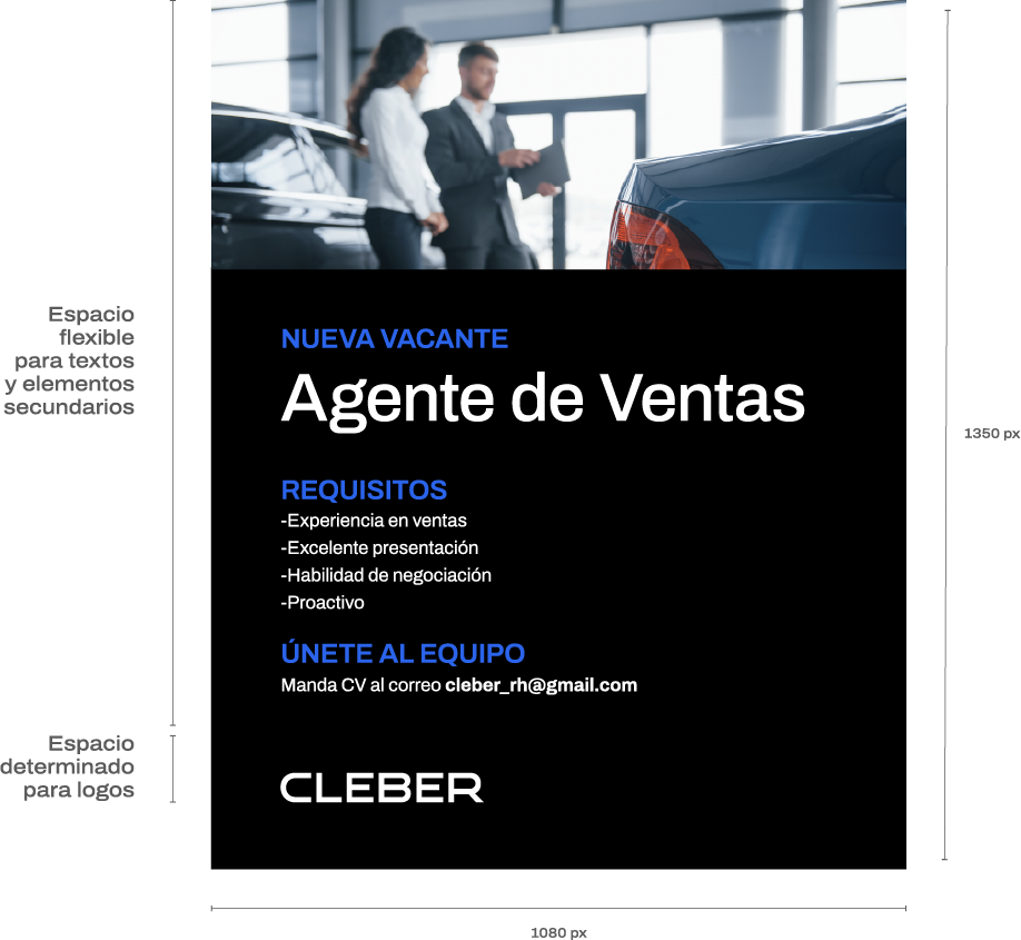 LinkedIn: Diseño Portrait logotipo inferior
